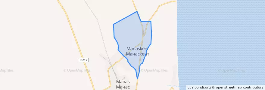 Mapa de ubicacion de сельское поселение Село Манаскент.