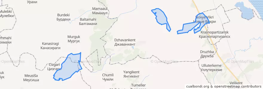 Mapa de ubicacion de сельсовет Нововикринский.