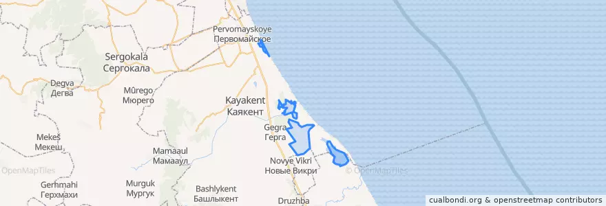 Mapa de ubicacion de сельсовет Новокаякентский.