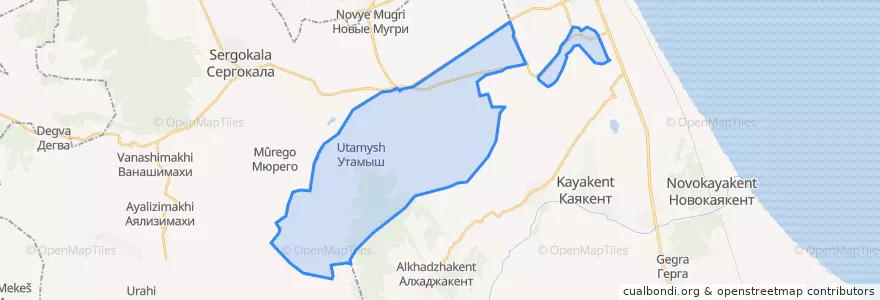Mapa de ubicacion de сельское поселение Село Утамыш.