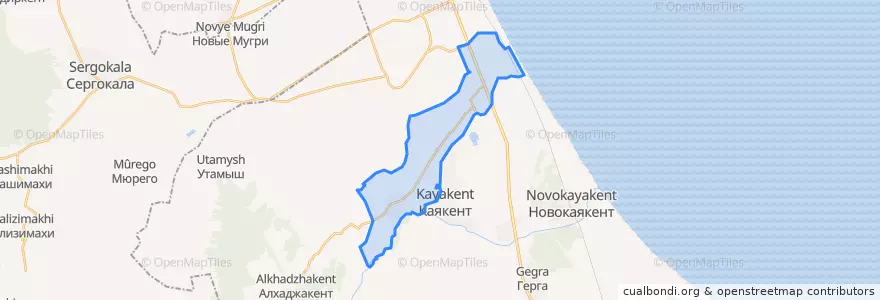 Mapa de ubicacion de сельское поселение Село Усемикент.