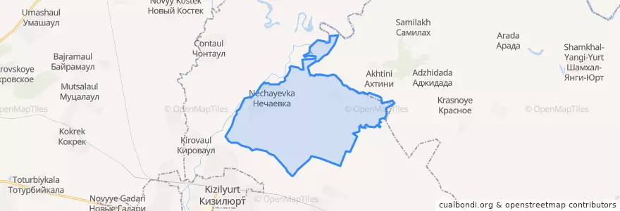 Mapa de ubicacion de сельсовет Нечаевский.