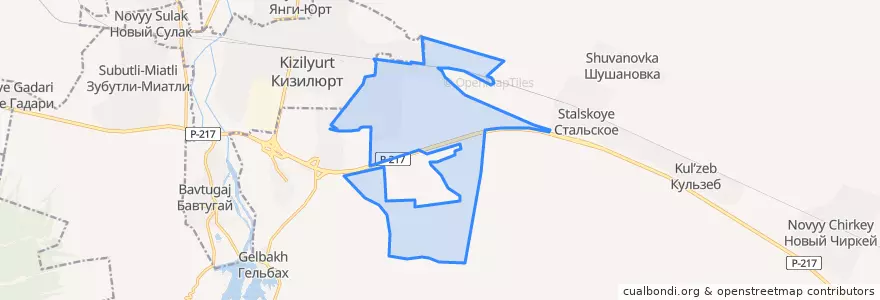 Mapa de ubicacion de сельское поселение Село Комсомольское.