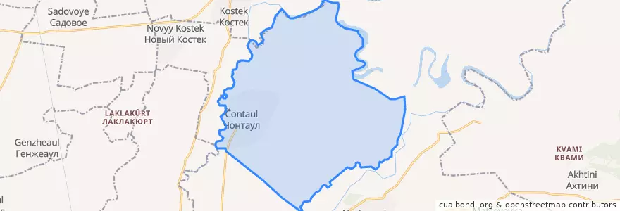 Mapa de ubicacion de сельское поселение Село Чонтаул.