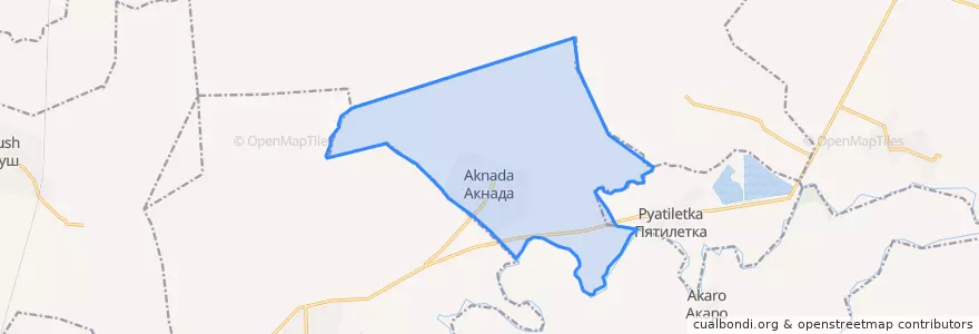 Mapa de ubicacion de сельское поселение Село Акнада.