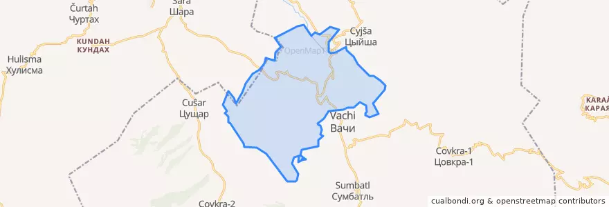 Mapa de ubicacion de Каялинский сельсовет.