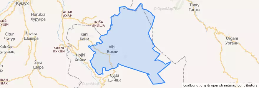 Mapa de ubicacion de Вихлинский сельсовет.