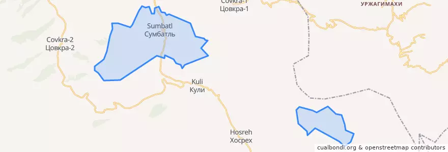Mapa de ubicacion de сельское поселение Село Сумбатль.
