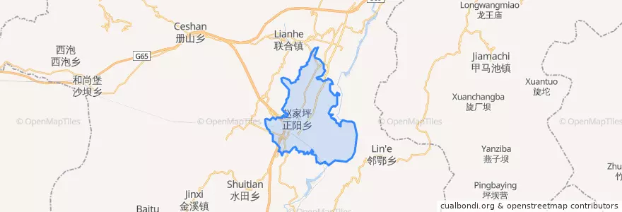 Mapa de ubicacion de 正阳街道.