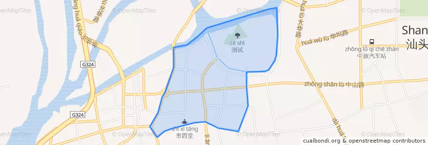 Mapa de ubicacion de 同益街道.