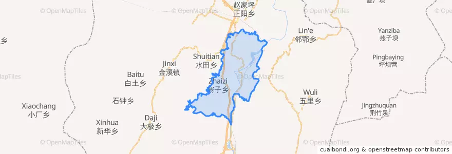 Mapa de ubicacion de Fengjia Subdistrict.