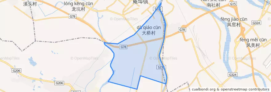 Mapa de ubicacion de Yuepu Subdistrict.