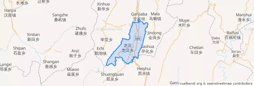 Mapa de ubicacion de 阿蓬江镇.
