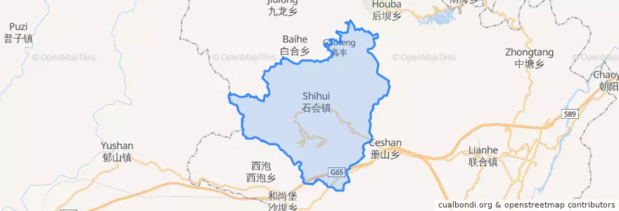 Mapa de ubicacion de 石会镇.
