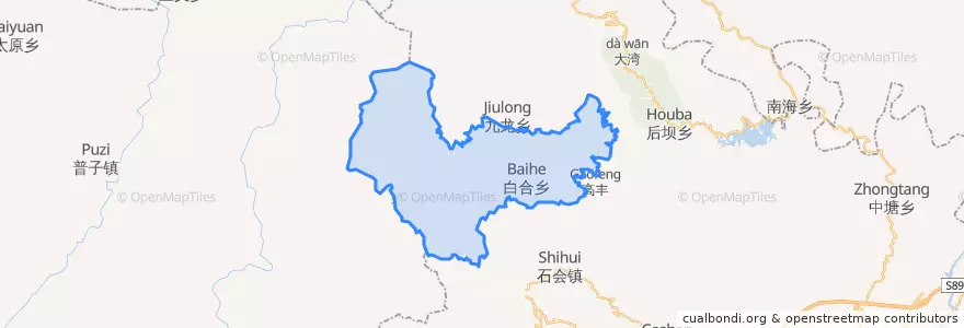 Mapa de ubicacion de 黑溪镇.