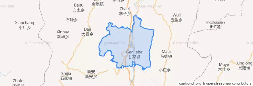 Mapa de ubicacion de 濯水镇.
