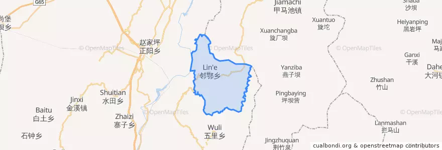 Mapa de ubicacion de 邻鄂镇.
