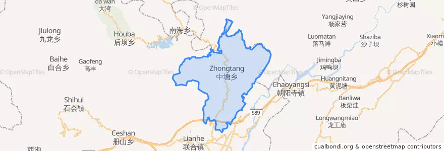 Mapa de ubicacion de 中塘乡.