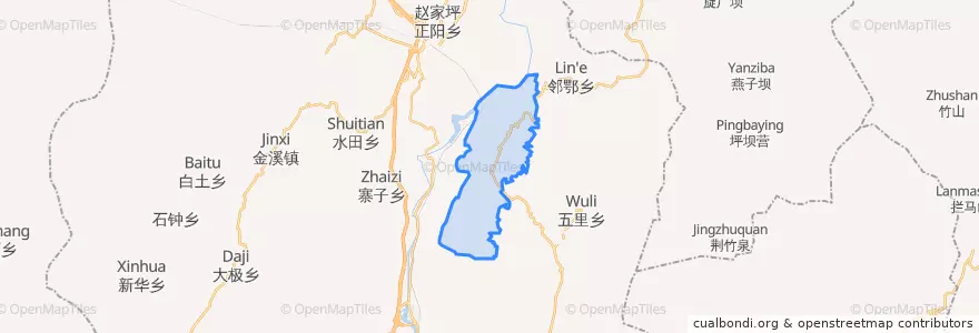 Mapa de ubicacion de 蓬东乡.