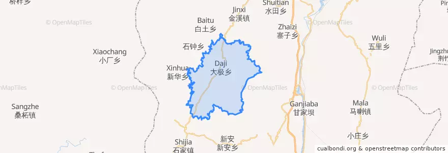 Mapa de ubicacion de 太极乡.