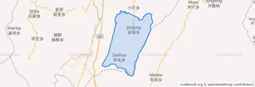 Mapa de ubicacion de Jindong.