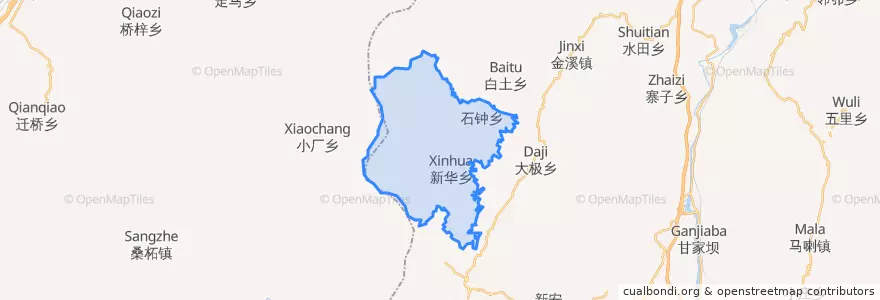 Mapa de ubicacion de 新华乡.