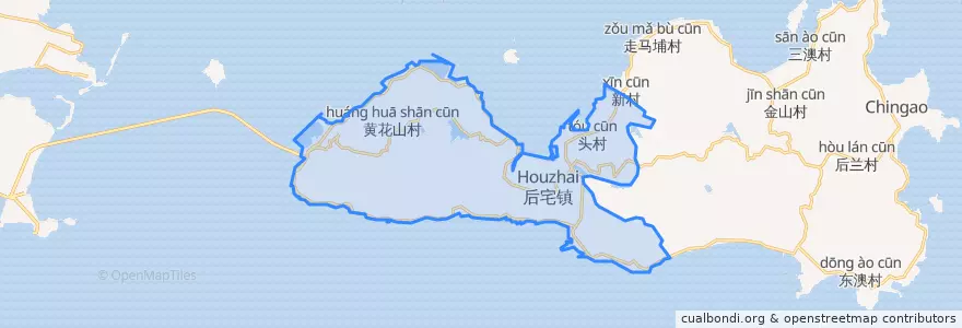 Mapa de ubicacion de 后宅镇.