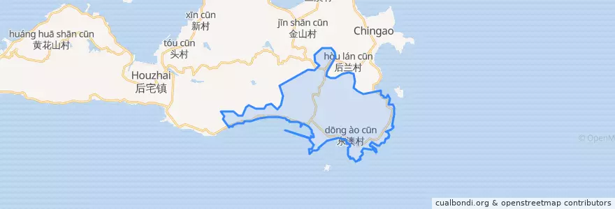 Mapa de ubicacion de 云澳镇.