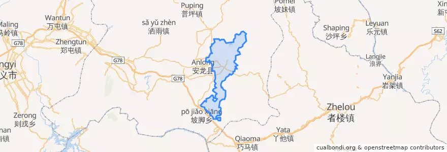 Mapa de ubicacion de 招堤街道.