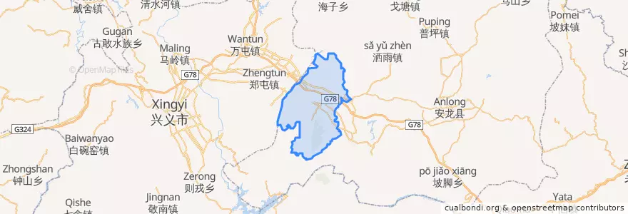 Mapa de ubicacion de 龙广镇.