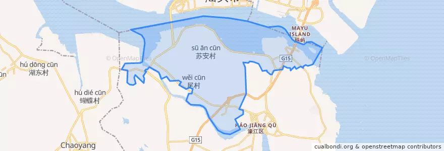 Mapa de ubicacion de 礐石街道.
