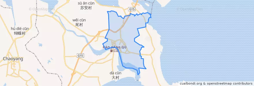 Mapa de ubicacion de 达濠街道.