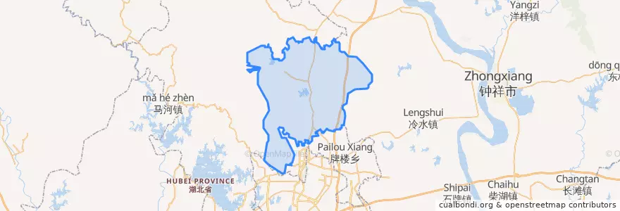 Mapa de ubicacion de 子陵镇.