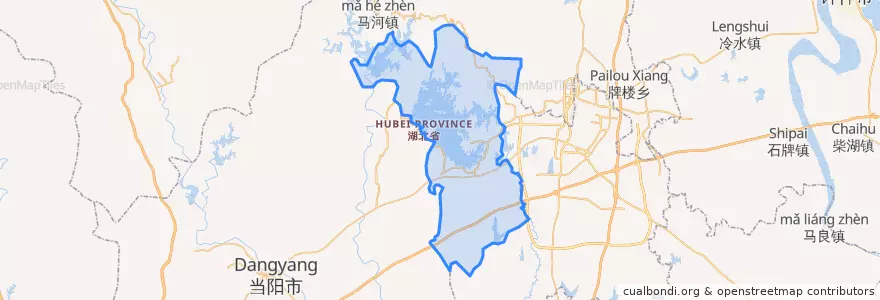 Mapa de ubicacion de 漳河镇.