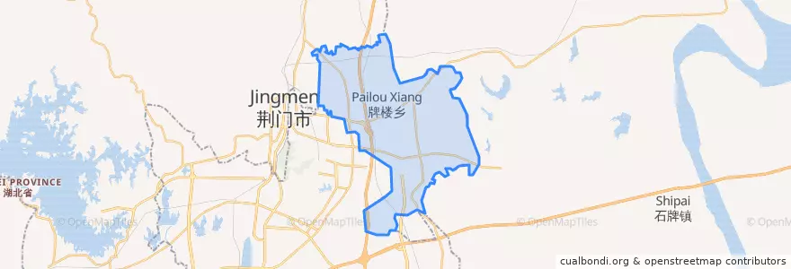 Mapa de ubicacion de 牌楼镇.