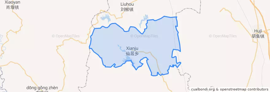 Mapa de ubicacion de 仙居乡.