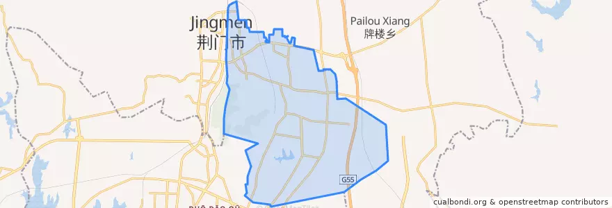 Mapa de ubicacion de 白庙街道.
