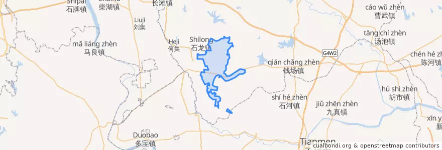Mapa de ubicacion de 易家岭办事处.