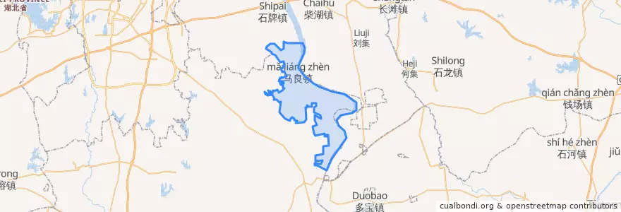 Mapa de ubicacion de 马良镇.
