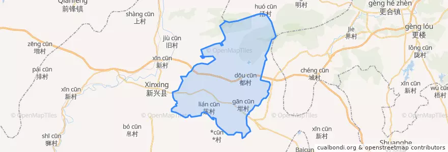 Mapa de ubicacion de 东成镇.