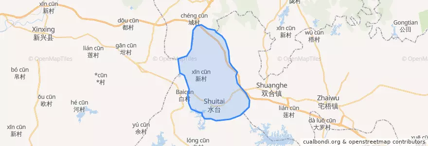Mapa de ubicacion de 水台镇.