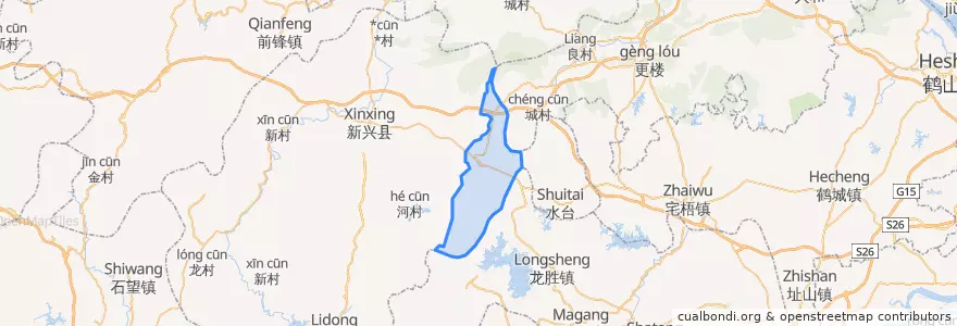 Mapa de ubicacion de 稔村镇.