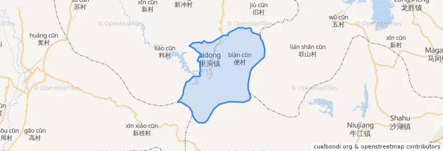 Mapa de ubicacion de 里洞镇.