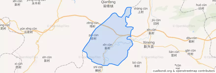 Mapa de ubicacion de Lezhu Town.