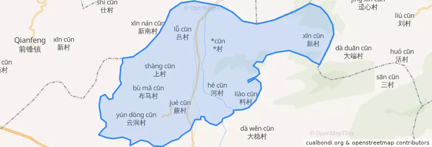 Mapa de ubicacion de 车岗镇.