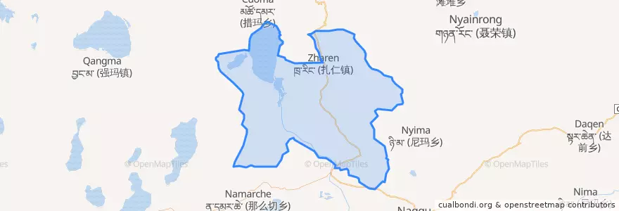 Mapa de ubicacion de 扎仁镇.