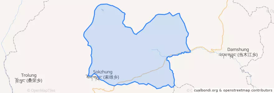 Mapa de ubicacion de 索雄乡.