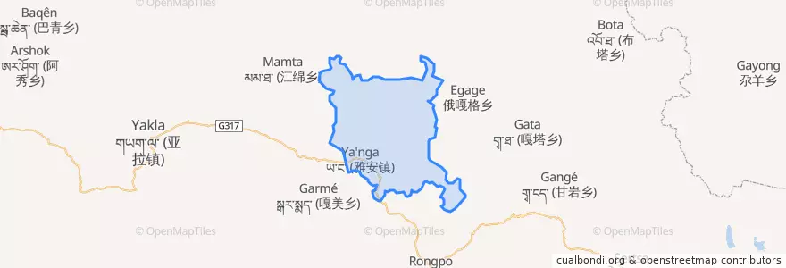 Mapa de ubicacion de 雅安镇.