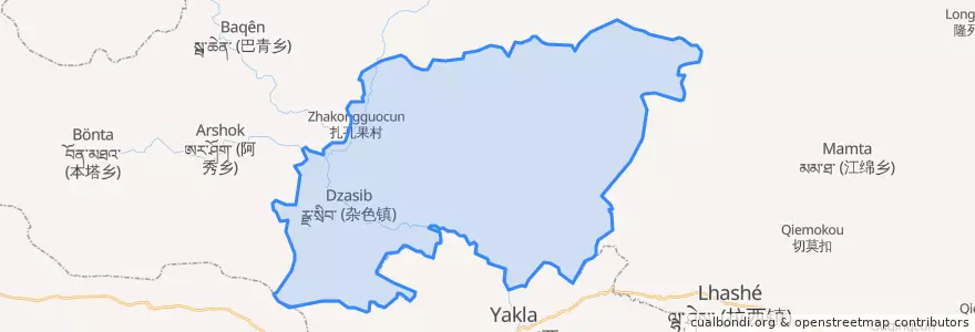 Mapa de ubicacion de 杂色镇.