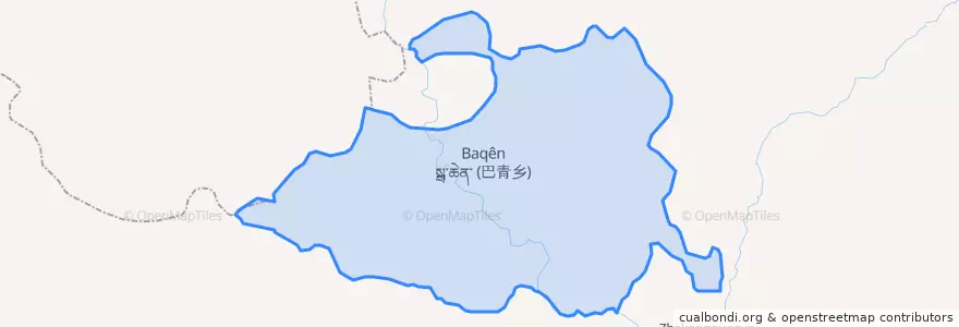 Mapa de ubicacion de 巴青乡.